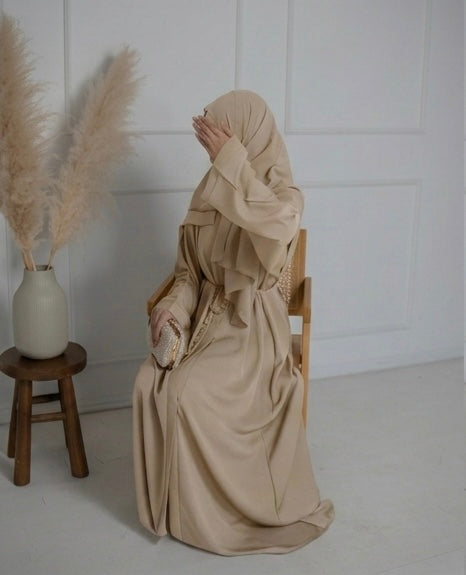 Plain Abaya QAMAR Basics - Beige