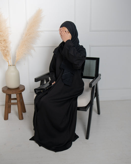 Plain Abaya QAMAR Basics - Black