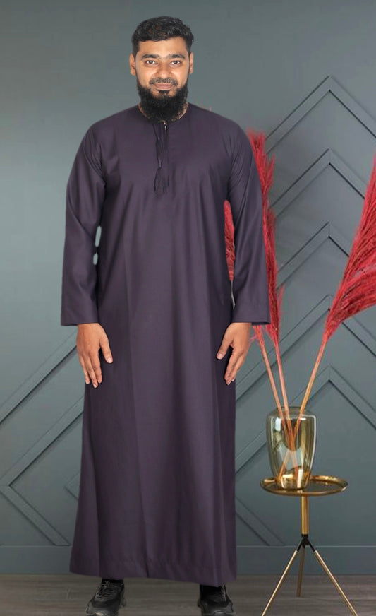 Plum Matte Omani Thobe