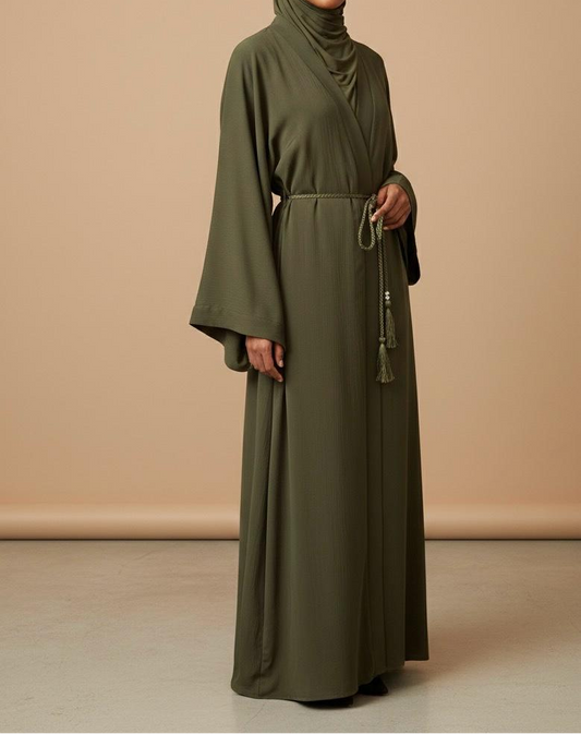 Plain Abaya QAMAR Basics - Green
