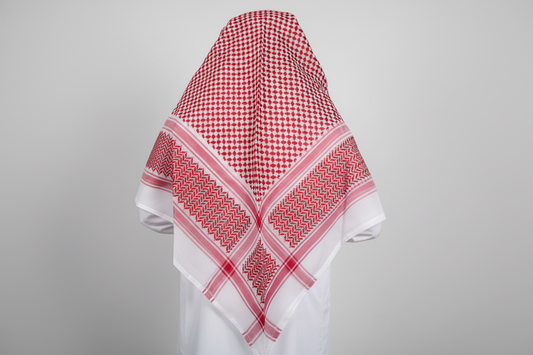 Premium Red and White Shemagh Scarf Men’s
