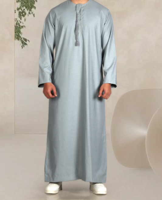 Silver Grey Emirati Thobe Kids