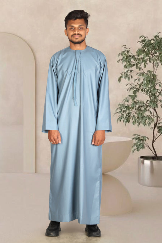 Blue Matte Omani Thobe