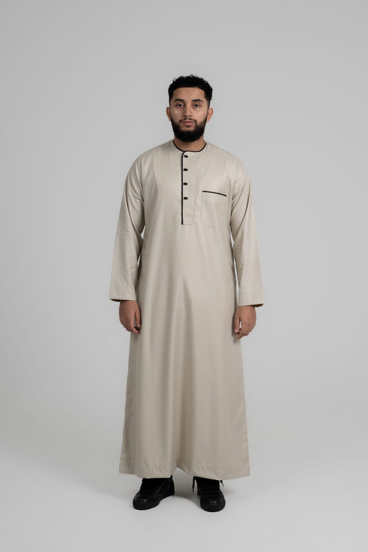 Sahara Sand / Black Piping