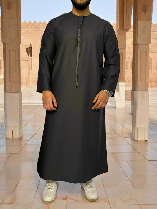 Dark Grey Matte Omani Thobe