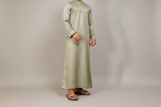 Green Silky Omani Thobe