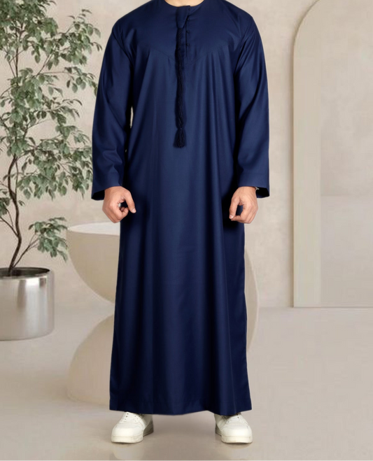 Navy Blue Emirati Thobe Kids