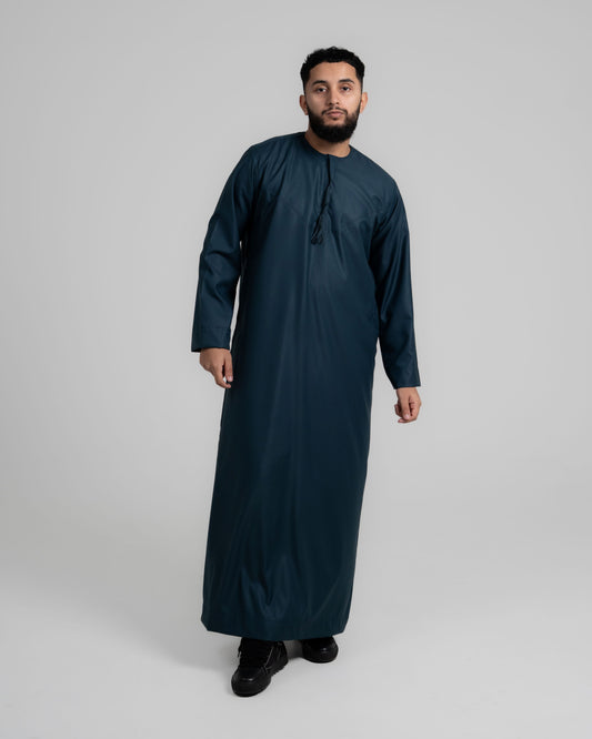 Teal Matte Omani Thobe