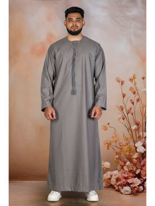 Dark Grey Matte Omani Thobe