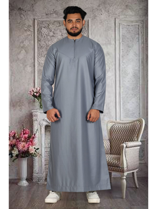 Light Grey Matte Omani Thobe