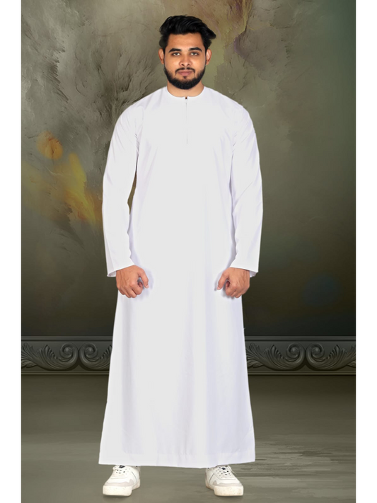 White Silky Omani Thobe